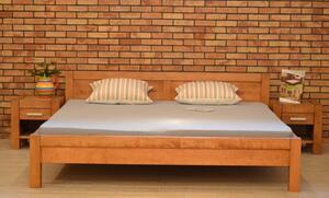 Manželská posteľ z dreva 140 x 200, Model L 5 , farba gaštan