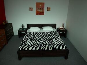 Čierna posteľ, do spálne model L 4 (200 x 200) farba eben
