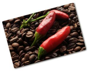 Doska na krájanie tvrdená Chilli a káva
