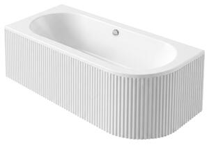 Rea Orion Stripe, akrylová rohová vaňa 170x75 cm, ľavá, biela lesklá, REA-W0073