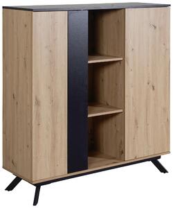 VYSOKÁ KOMODA, hnedá, 110/125/40 cm P & B - Komody, Online Only