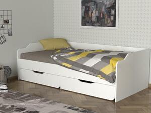 Jednolôžková posteľ 90 cm Yukka (biela). Vlastná spoľahlivá doprava až k Vám domov. 1089009