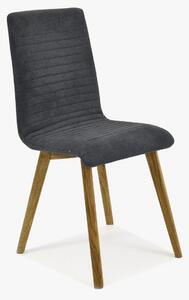 Moderná dubová antracitová stolička, arosa