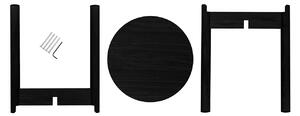 Čierna Drevený taburet Hopp 34 × 34 × 45 cm NOO.MA