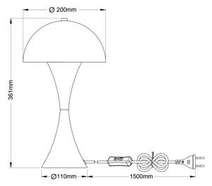 Globo 21028N - Stolná lampa DIMA 1xE27/40W/230V