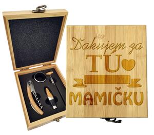 Sablio Darčeková sada na víno Ďakujem za tú najlepšiu mamičku: 147×168×49 mm