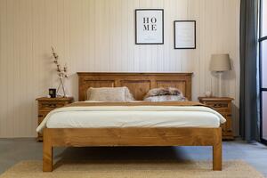 Vidiecká manželská posteľ z masívu 200 x 200 (LUX france)