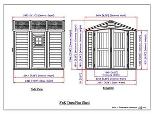 Záhradný domček Duramax DURAPLUS 5,7 m² + podlahová konštrukcia (model 30114 8x8´)