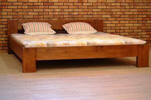 Pevná drevená posteľ orech (140 x 200 L 6)