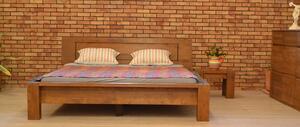 Luxusná drevená posteľ (140 x 200 farba orech )