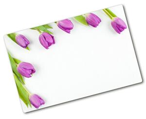 Doska na krájanie zo skla Fialový tulipán