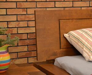 Luxusná drevená posteľ (140 x 200 farba orech )
