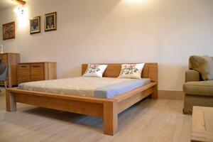 Masívna posteľ z dreva (rossi - dub 160 x 200)