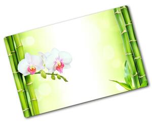 Doska na krájanie tvrdená Orchidea a bambus