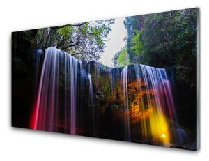 Obraz na skle Vodopád príroda 140x70 cm 2 Prívesky