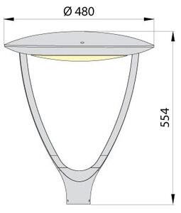 LED Pouličné svietidlo PARK SOFT LED/60W/230V 4000K IP65