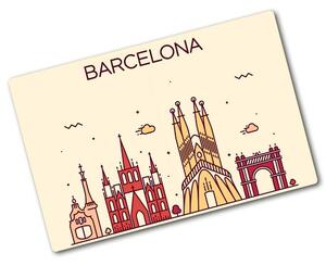 Kuchynská doska zo skla Nápis Barcelona