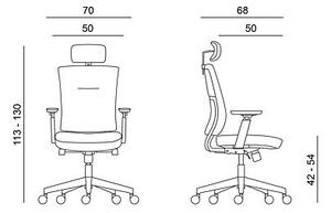 Kancelárska stolička NEXT ALL UPH sivá Antares Z92901011