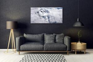 Obraz na skle Hora hmla krajina 125x50 cm