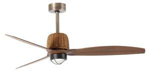 FARO 33436WT1N - LED stmievateľný ventilátor WEAVER M 16W/230V priemer 128 cm hnedá/mosadz WT + DO