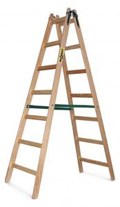 Drevený dvojdielny rebrík 2 x 7 s nosnosťou 150 kg