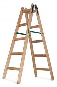 Drevený dvojdielny rebrík 2 x 5 s nosnosťou 150 kg