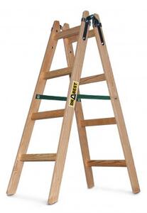 Drevený dvojdielny rebrík 2 x 4 s nosnosťou 150 kg