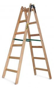 Drevený dvojdielny rebrík 2 x 6 s nosnosťou 150 kg