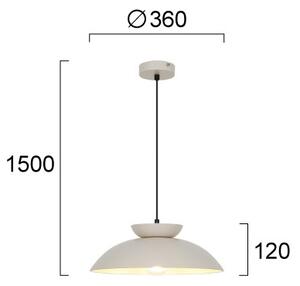Závesný luster na lanku SUPERB 1xE27/40W/230V béžový