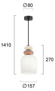 Závesný luster VALISIA na lanku 3xE27/40W/230V béžová/olivová