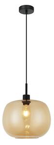 Závesný luster ALAN na lanku 1xE27/40W/230V dymovo-béžová/čierna