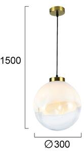 Závesný luster na lanku VANA 1xE27/40W/230V, krémovo-zlatý