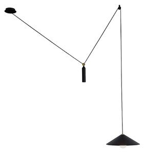 Luster na lanku ALTO 1xE27/60W/230V čierny