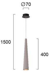 Závesné svietidlo na lanku ANISHA 1xGU10/35W/230V sivé