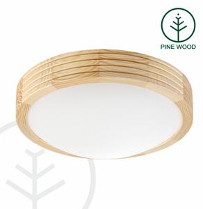Stropné svietidlo NATURAL MODERN SLIM 1xE27/15W/230V, priemer 27,5 cm, borovica