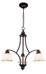 Závesný luster CLAIR na lankách 3xE27/60W/230V, priemer 58 cm, bronzová