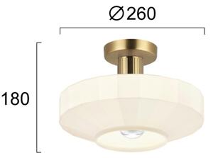 Prisadené stropné svietidlo VIVIAN 1xE27/40W/230V zlaté