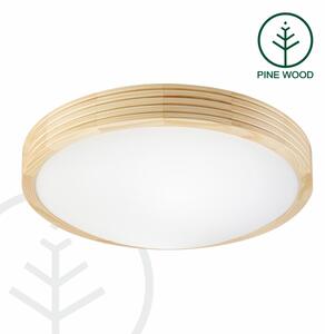 Stropné svietidlo NATURAL MODERN SLIM 2xE27/15W/230V pr. 37,5 cm borovica