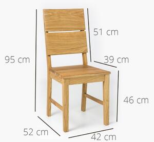 Jedálenska dubová stolička NORA