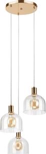 Luster na lanku VIVE 3xE27/15W/230V zlatý