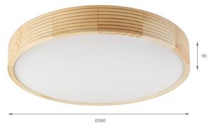 Stropné svietidlo NATURAL MODERN 4xE27/15W/230V pr. 58 cm borovica