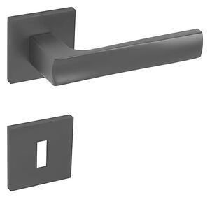 Dverové kovanie MP Holly HR SQ6 (NP - BS - Čierna matná), kľučka-kľučka, Hranatý otvor pre obyčajný kľúč BBQ, MP BS (čierna mat)
