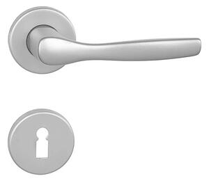 Dverové kovanie MP Luxor - R (F1 - Strieborný elox), kľučka-kľučka, Otvor pre obyčajný kľúč BB, MP F1 stříbrný elox