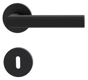 Dverné kovanie MP GK - TRI 134 - R (Grafit čierna), kľučka-kľučka, WC kľúč, MP grafit černá