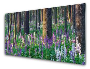 Nástenný panel  Les kvety príroda 140x70 cm