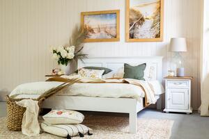 Biela manželská posteľ z dreva AKCIA 140, 160, 180 x 200 alebo 200 x 200 (LUX)
