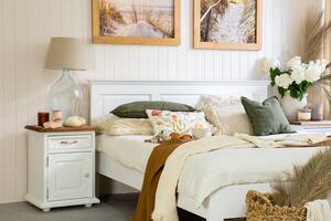 Biela manželská posteľ z dreva 140, 160, 180 x 200 alebo 200 x 200 (LUX)