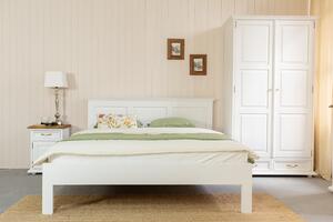 Biela manželská posteľ z dreva 140, 160, 180 x 200 alebo 200 x 200 (LUX)