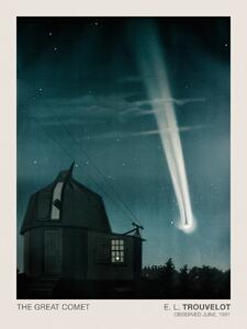 Umelecká tlač The Great Comet of 1881 (Stargazing / Vintage Space Station / Astronomy / Celestial Science Poster) - E. L. Trouvelot, (30 x 40 cm)