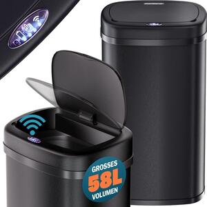 Bezdotykový Jumbo odpadkový kôš 70l čierna USB kábel zdarma